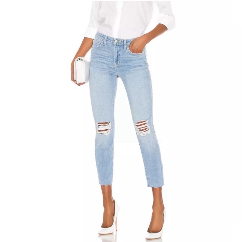 L’Agence El Matador French Slim Leg Distressed Jean Raw Hem Size 23